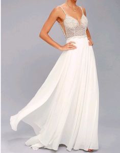 Aspeed Designer Beige Ball Gown /Prom dress