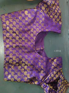 Purple Brocade Blouse