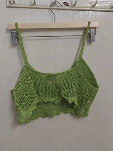 Crochet Crop Top - Green