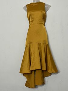 AND BRANDED Satin High Neck Dress
