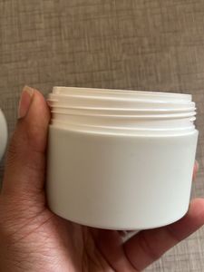 Set of White Round Storage Containers