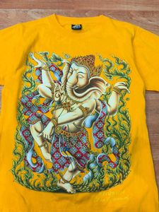 Yellow Ganesha Graphic T-Shirt
