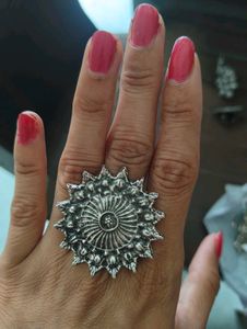 Boho Peacock Statement Ring