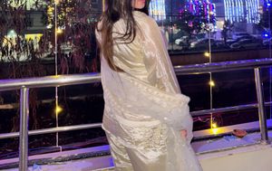 Elegant Cream Silk Kurta Set