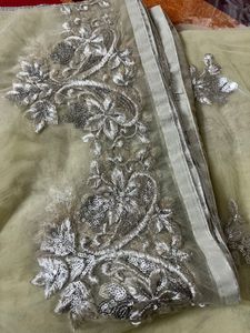 Premium Embroidered Net saree with Sequins