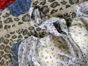 Sheer Floral Puff Sleeve Top