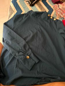 Tokyo Talkies plain oversized shirt cum top