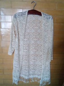 Elegant Lace Tassel Cardigan