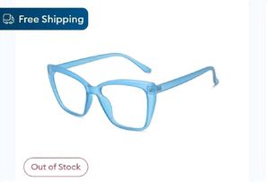 Eyemyeye Nerdlane Blue Full Frame Cat Eye Glasses