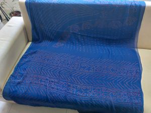 Blue Georgette Bandhini Saree