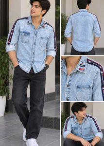 Acid Wash Denim Shirt
