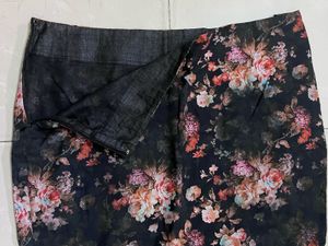 Floral  Print slit Pencil Skirt