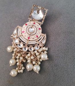 Elegant Pearl Drop Chandbali Earrings