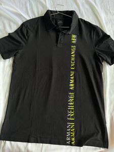 Armani Exchange Black Polo Shirt