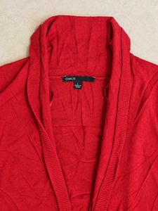 Chic Red Cardigan