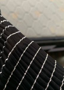 Black Saree With Silver Striped 🖤🩶