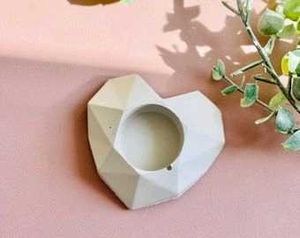 Geometric Concrete candle holder Set of 3