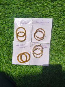 Colorful Beaded Hoop Earrings Set ( Pack of 5 Pair