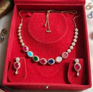 Exquisite Gemstone & Diamond Necklace Set