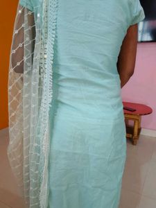 Elegant Blue Sequined Kurta Set