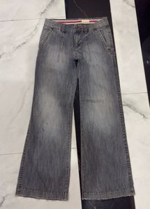 2000s CK Grey Wide Leg Skater Jeans