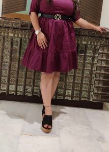 Tiered Midi backless Dress