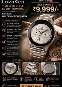 Calvin Klein✨️👀 Men's Multifunction Watch ⌚️