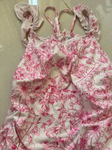 Chic Pink Floral Ruched Mini Dress