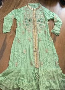 Light Green Embroidered Kurta Set