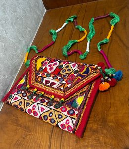 Banjara Embroidered Clutch Bag + Sling