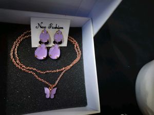 Butterfly Necklace and Earring Set