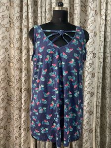 Blue Watermelon Print Sleeveless Top
