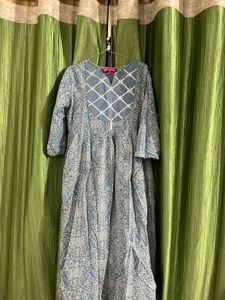 Blue Ethnic Printed Kurta
