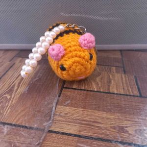 Handmade Crochet Dog &amp; Bunny Keychain Set