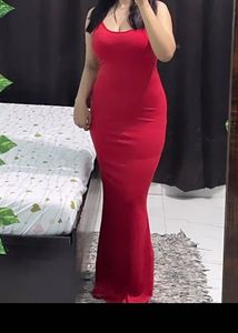 Red Bodycon Maxi Dress