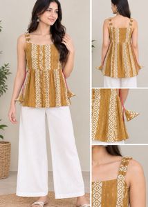 Stylish Mustard Ethnic Kurta Top
