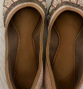 Embellished Juttis with cushioned sole