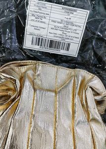 Estee lauder Elegant Gold Metallic Clutch Bag