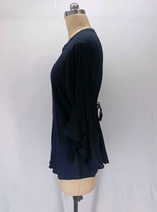 Elegant Black Ruffle Sleeve Top