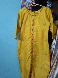 Embroidered Yellow Palazzos