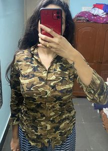 shirt with cold shoulder