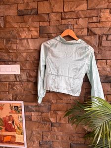 Elegant Satin Crop Top