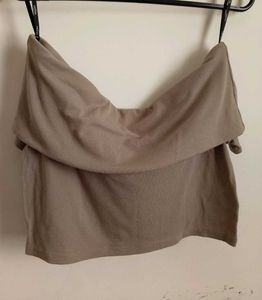 Ribbed Off-Shoulder Tube Crop Top
