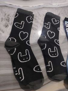 Cute Panda &amp; Heart Socks Bundle