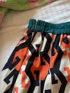 Retro Geometric Print Maxi Skirt Co-ord Set