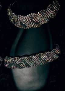 Truffle Collection Embellished Block Heel