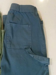 Cargo Pants - Olive & Blue set of 2 pant