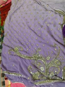 Embellished Lavender Saree