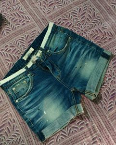 Distressed Denim Shorts