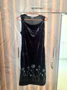 Black Velvet Mini Dress